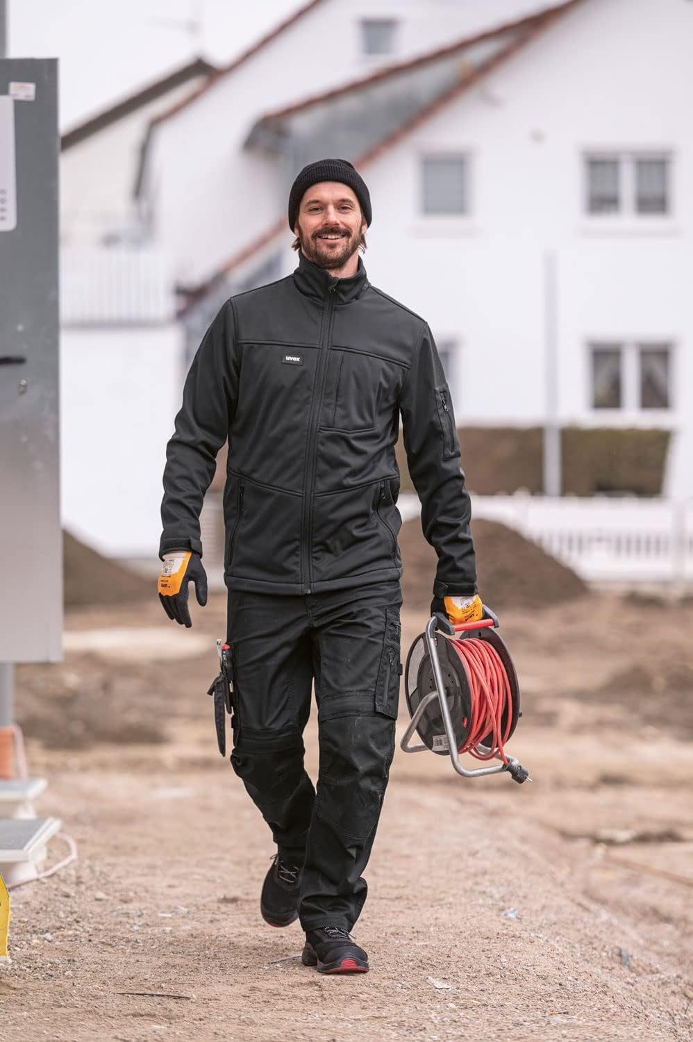 Uvex Echor Bundhose - Herren Arbeitshose mit Stretch-Bund - Cargohose - flexibel & robust, Schwarz