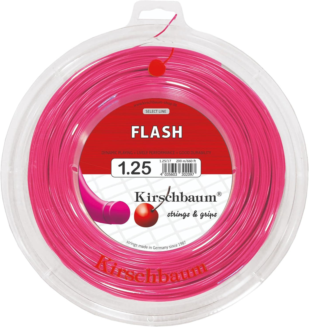 Kirschbaum Tennissaite Flash 1,25mm 200m pink