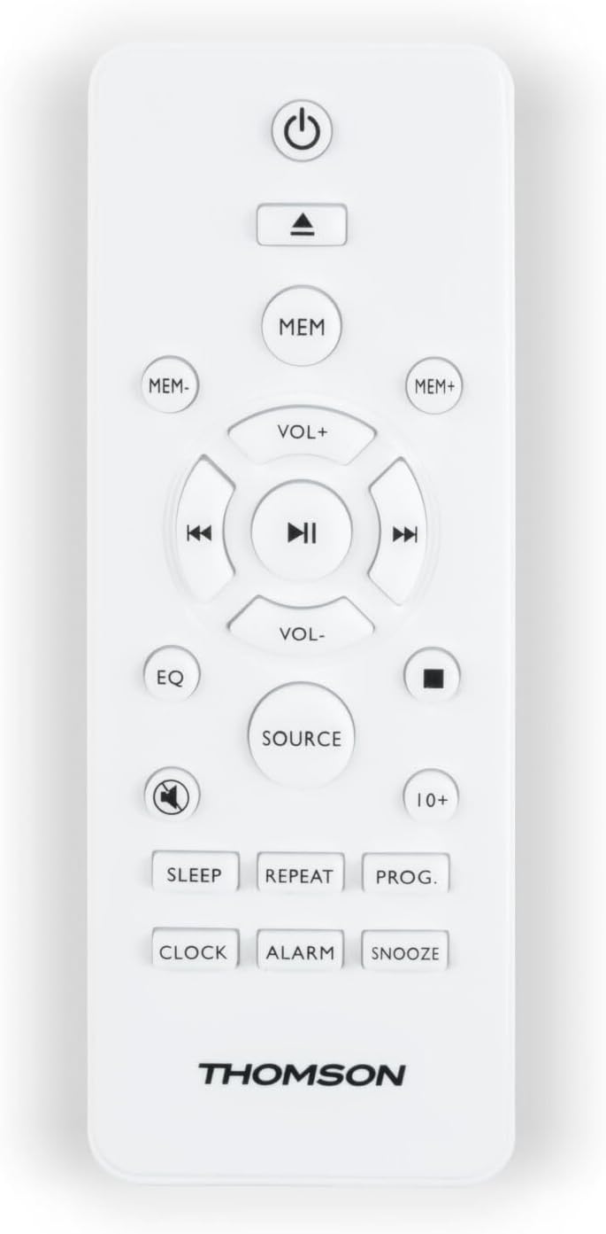 Thomson MIC121BT Micro Anlage, Bluetooth, FM-Radio, CD, MP3, USB, Weiss