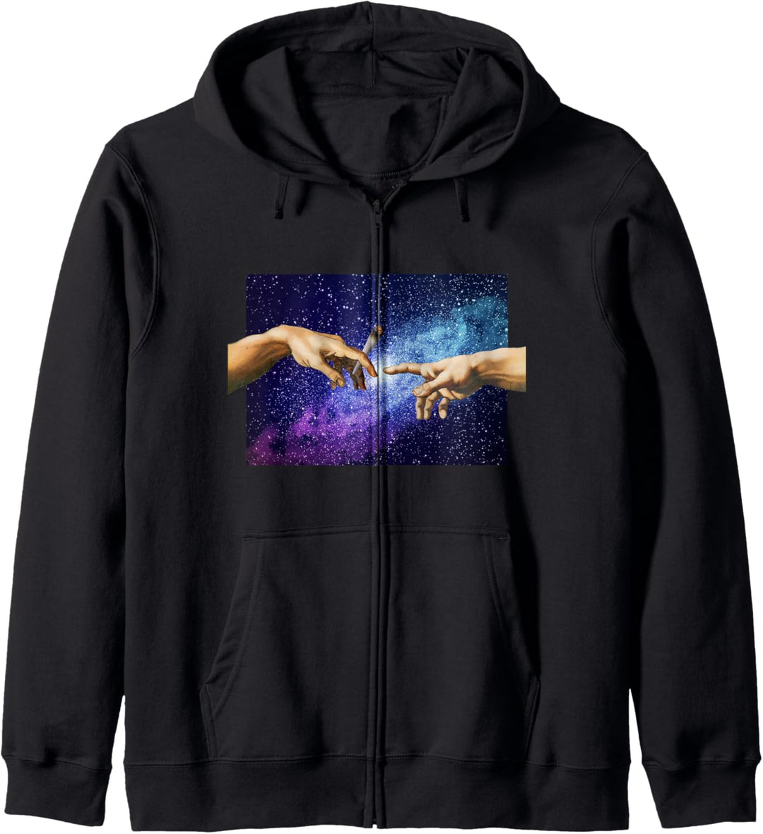 420 Michelangelo Touch Of God Funny Space Weed Marijuana 420 Kapuzenjacke