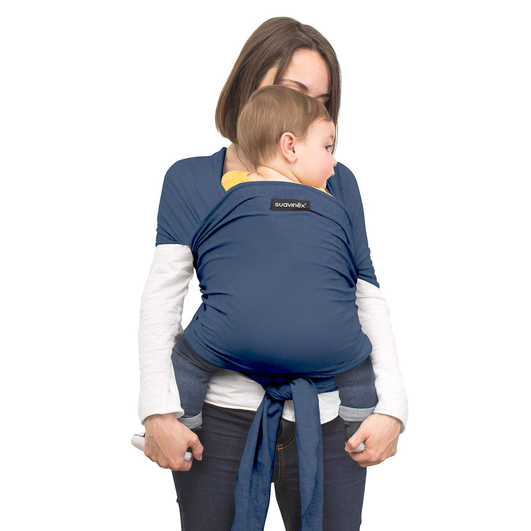 Suavinex 400869 Baby Wrap Babytragetuch, elastisch, Blau