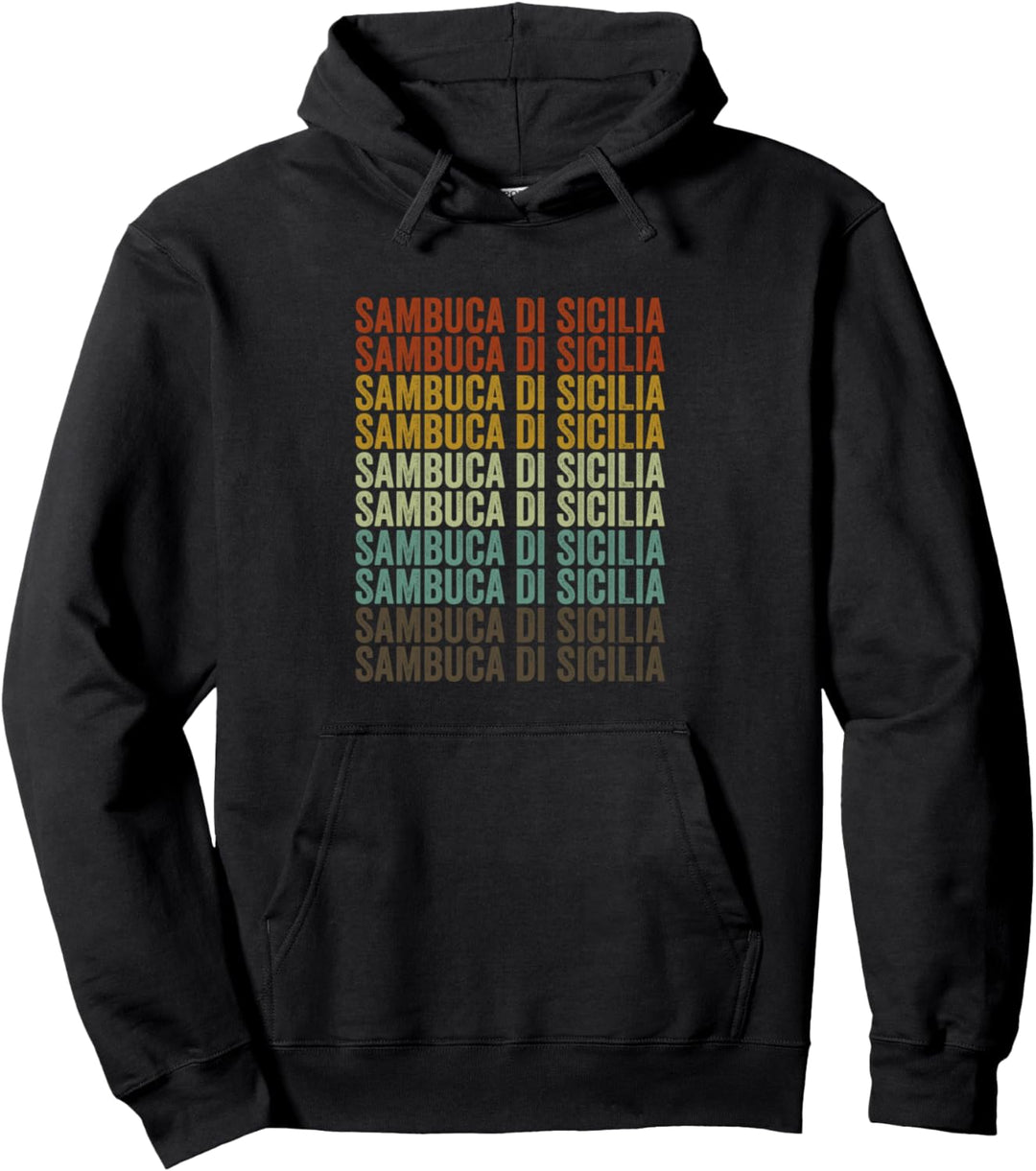 Sambuca di Sicilia Retro Stadt Pullover Hoodie