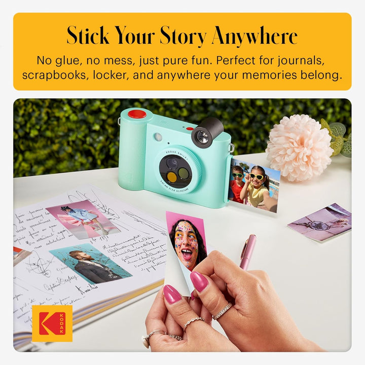 KODAK Smile+ 2-in-1 Digitale Sofortbildkamera & Fotodrucker Geschenkpaket + Tasche + Zink 20 Blatt +