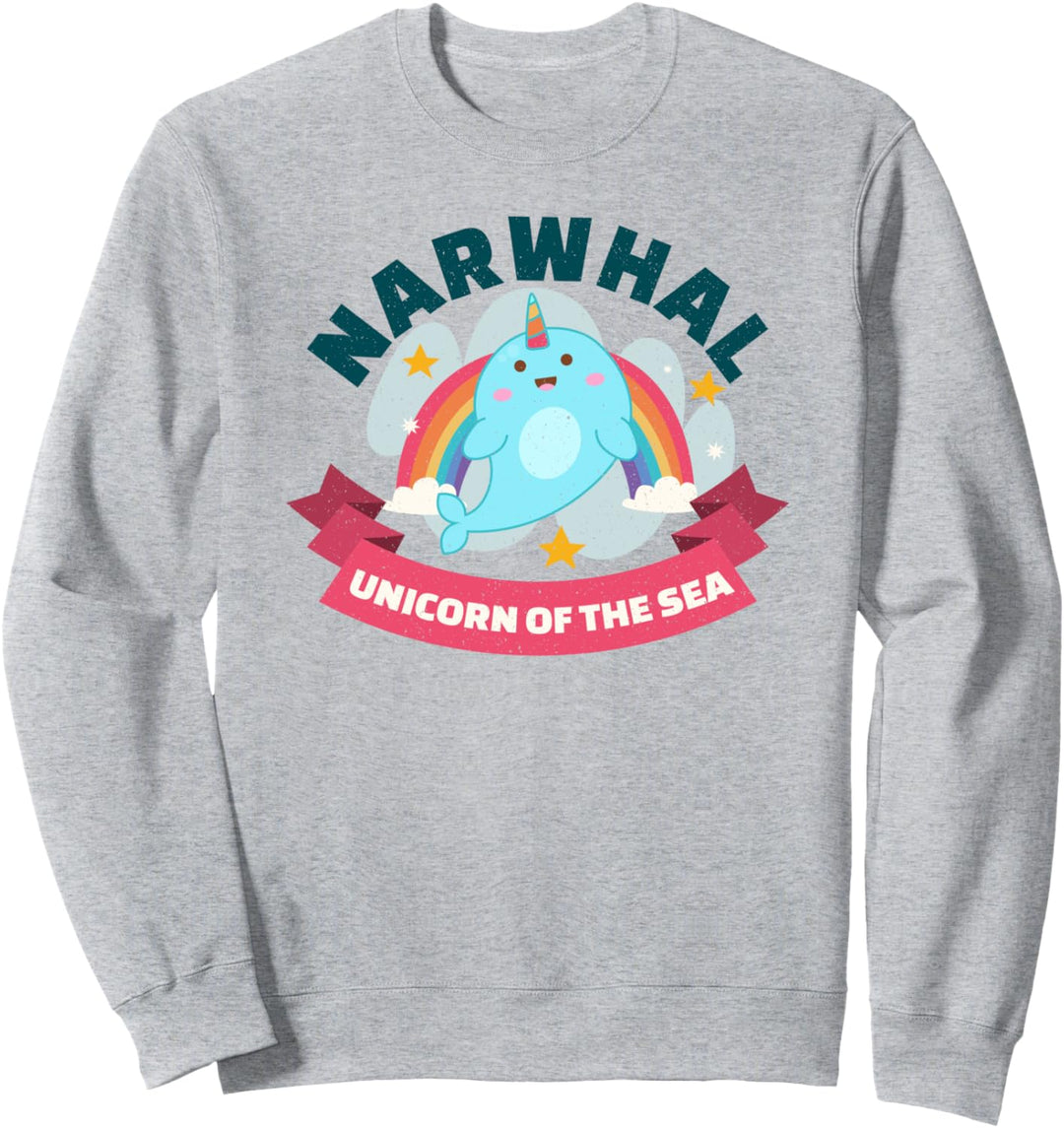 Lustiger Narwal Einhorn des Meeres Niedliches verzaubertes T Sweatshirt