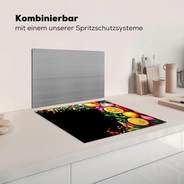 KitchenYeah© Herdabdeckplatte Einteilig 59x51 cm Küche Ceranfeld Abdeckplatte Cerankochfeld Abdeckun
