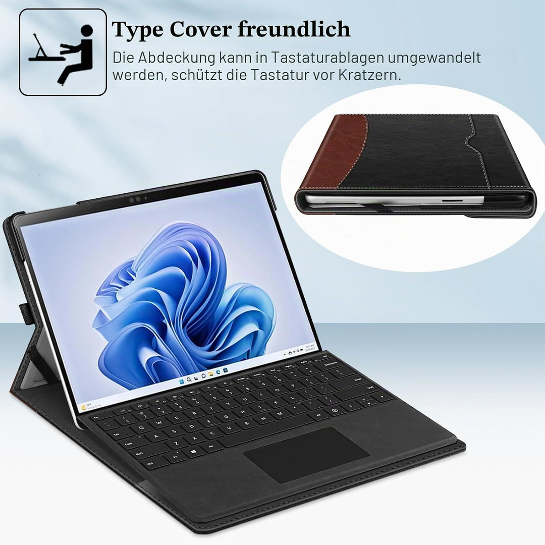 Fintie Schutzhülle für Microsoft Surface Pro 11/10/9, 13 Zoll (33 cm), viele Blickwinkel, Portfolio,
