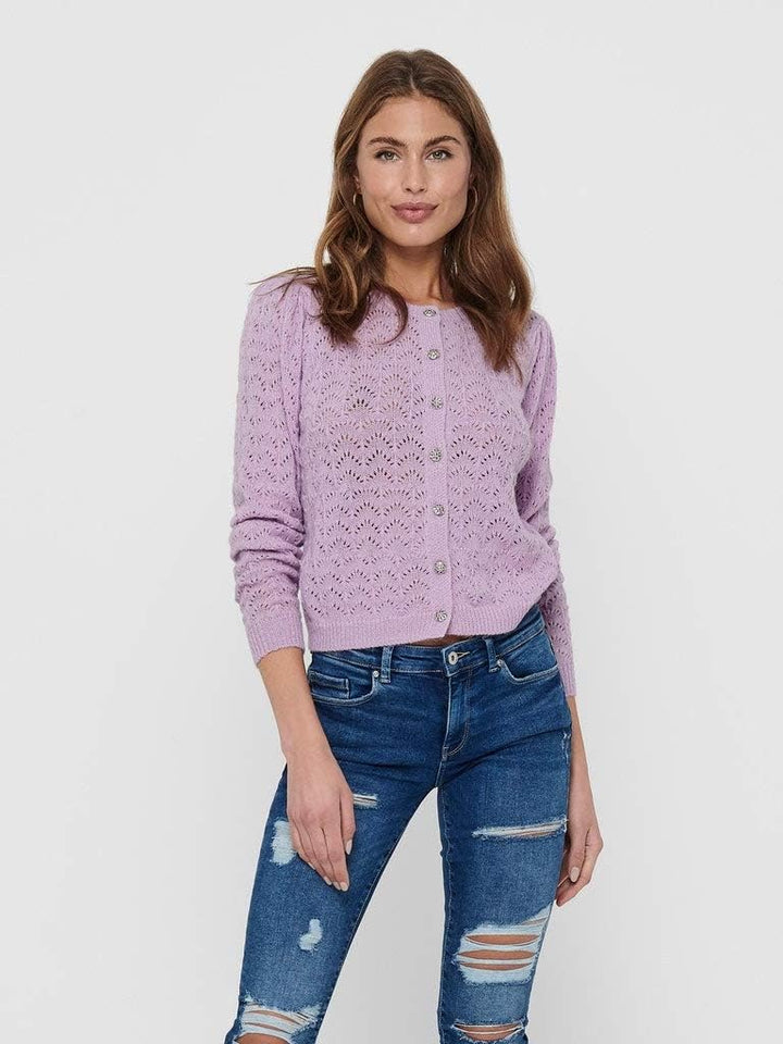 ONLY Damen Strickjacke Malou helllila L