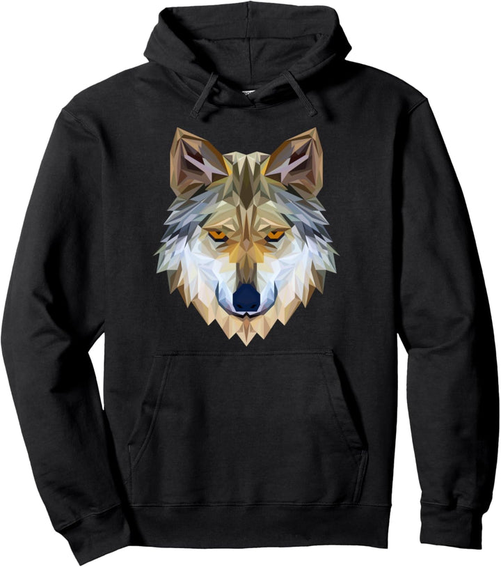 Polygon Wolf Pullover Hoodie