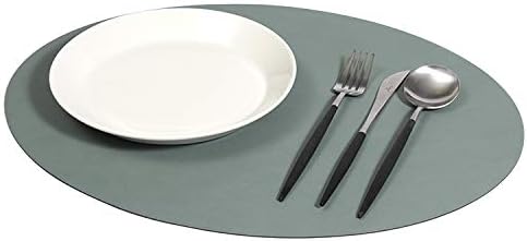 Lind DNA Tischset Leder, Pastell-grün, 2-teilig