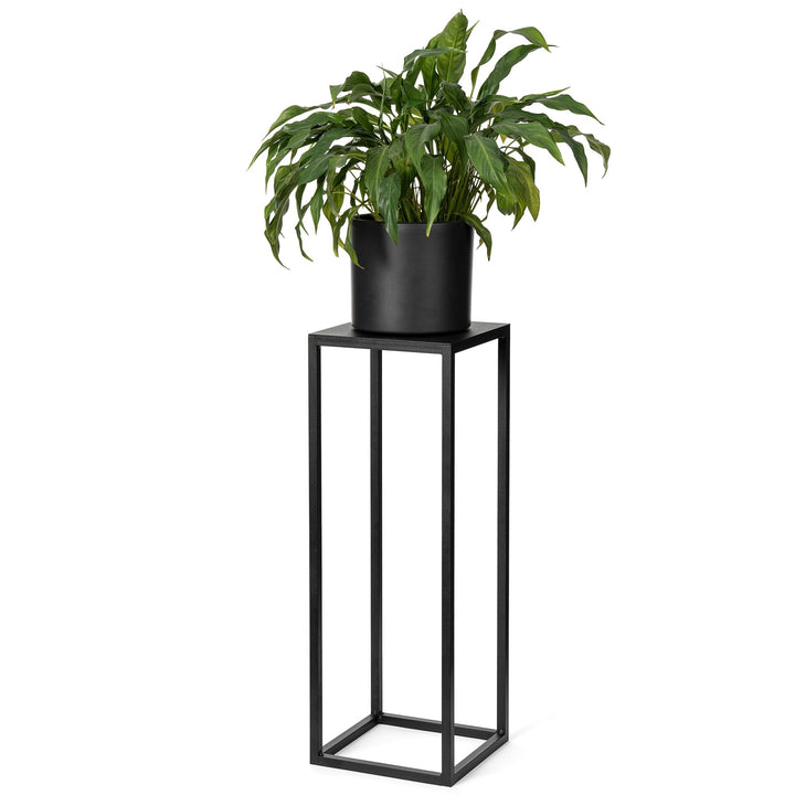 LAMO Manufaktur Blumenständer Metall Schwarz 68 cm | Pflanzensäule für Innenräume - Wohnzimmer, Schl