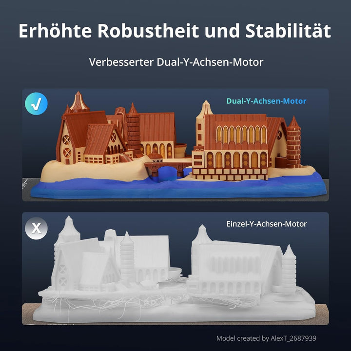 Anycubic Kobra 3 Max 3D-Drucker, 420x420x500mm Riesiger Druckgrösse, 600 mm/s Schnelles Drucken, Sta