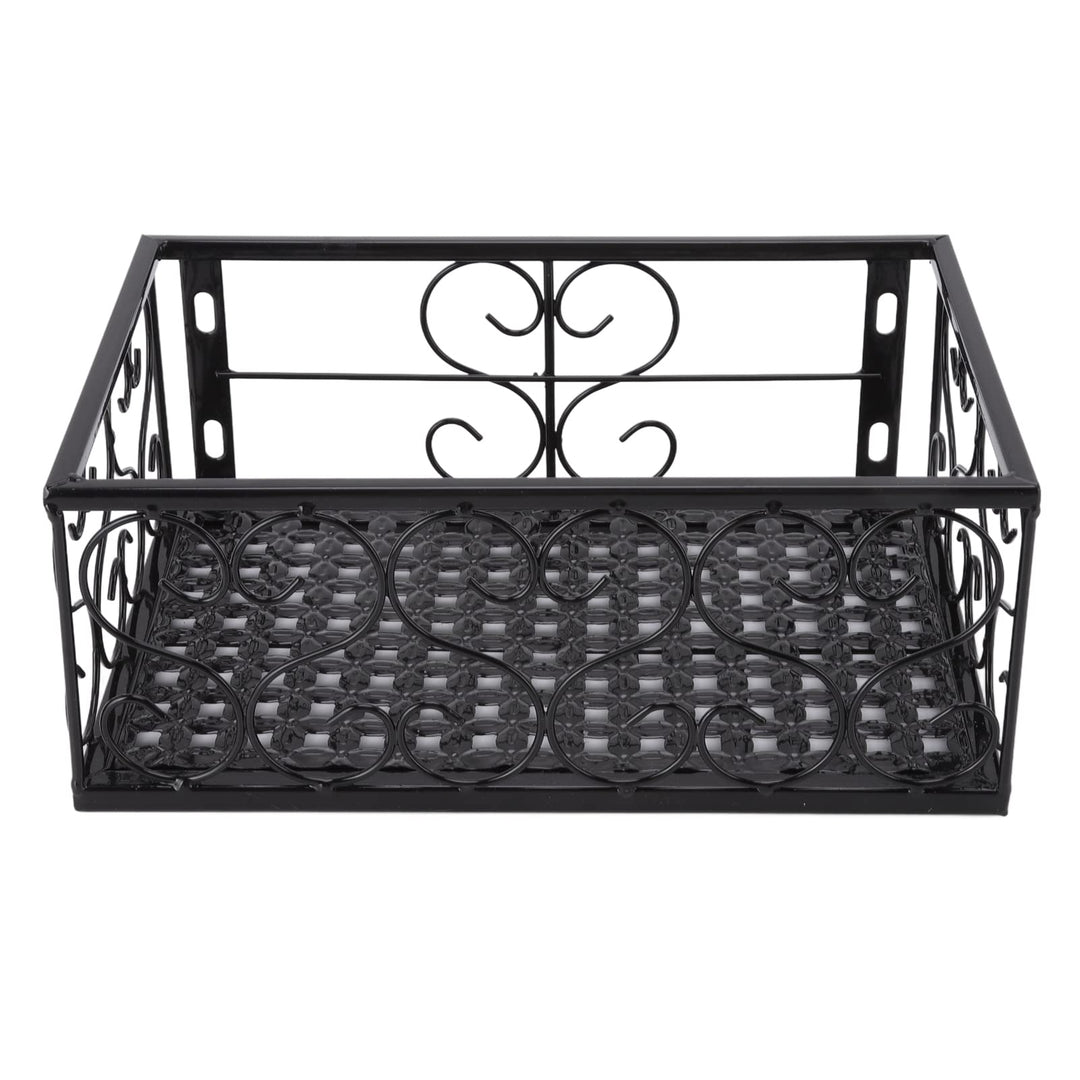Jenngaoo Blumentopfhalter Balkon, Eisen Dekorative Terrassen Geländer Regal Blumen Regal Korb Regal