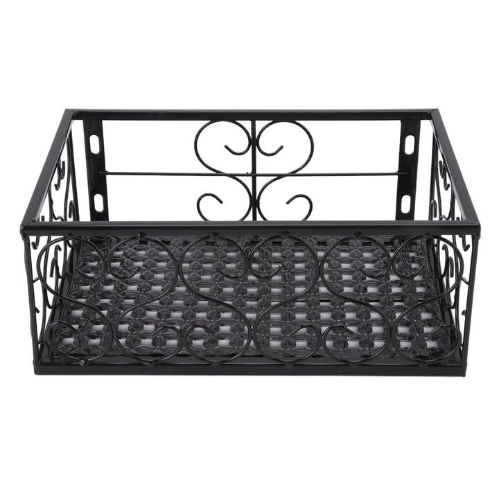 Jenngaoo Blumentopfhalter Balkon, Eisen Dekorative Terrassen Geländer Regal Blumen Regal Korb Regal