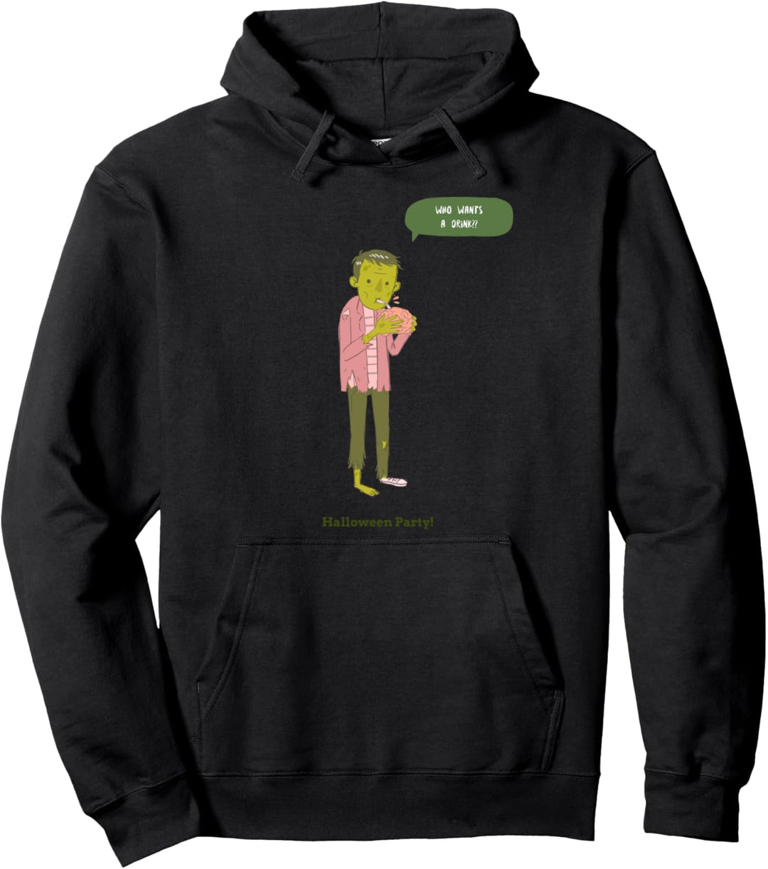 Zombie trinken lustiges Kostüm Halloween Pullover Hoodie