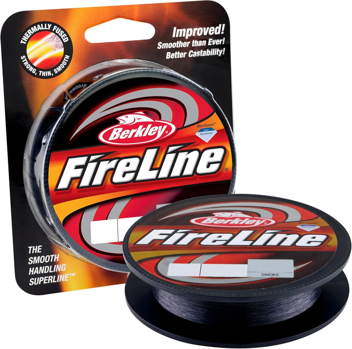 BERKLEY FireLine Fused Original 150m, 300m & 1800m - Angelschnur 300 m Smoke 0.15 mm, 300 m Smoke 0.