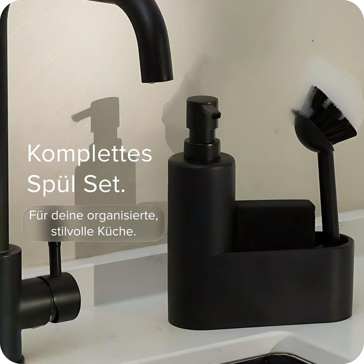 blackswedenhome. Design Spülbecken Organizer mit integriertem Spülmittelspender und Spülbürste und S
