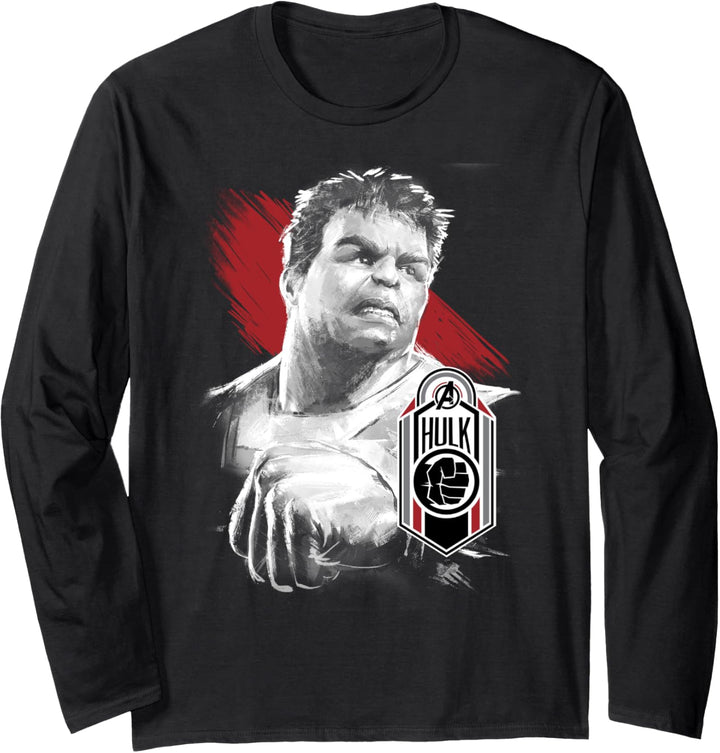 Marvel Avengers: Endgame Hulk Dark Portrait Langarmshirt