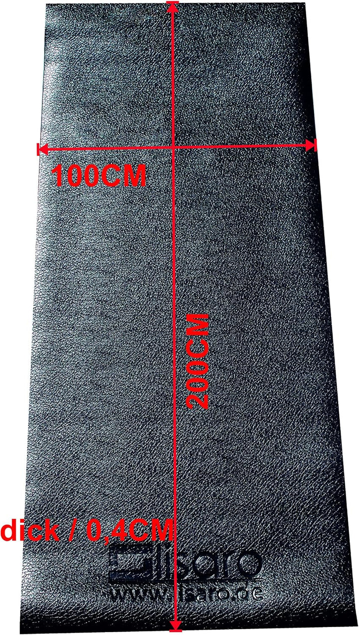 Lisaro Bodenschutzmatte | Unterbodenschutzmatte | Unterlegmatte für Fitnessgeräte | 200x100x0,4 cm