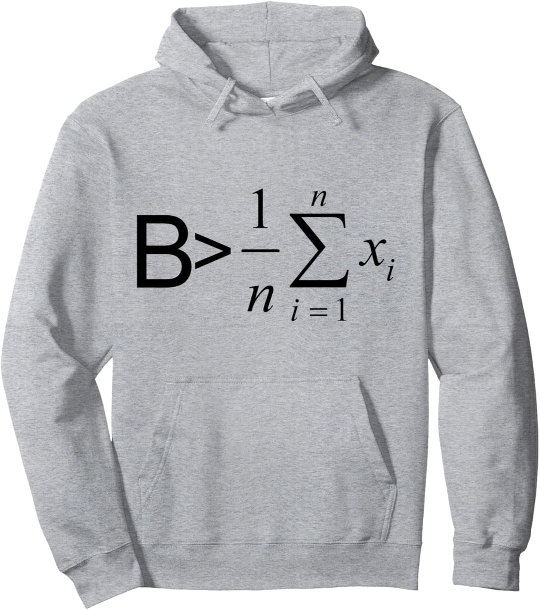 Lustiger Mathematik-Lehrer mit Aufschrift „Be Greater Than Average Mathe-Teacher“. Pullover Hoodie