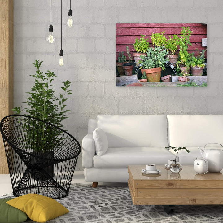 Feeby Wandbild Pflanzen Druckbild Leinwandbild für Wohnung mehrfarbig 100x70 cm M14331 100x70 cm, M1
