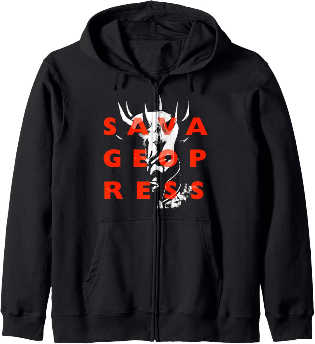 Star Wars: Clone Wars Savage Opress Text Overlay Kapuzenjacke
