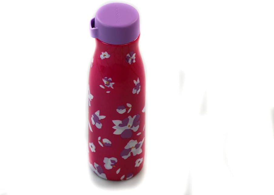 Tupperware Thermoflasche Fashion Flask 410 ml pink Blumenmuster
