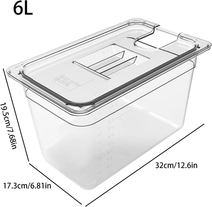 Sous-Vide-Behälter, Tauchkocher, Lebensmittelausrüstung, transparente Box mit luftdichtem Deckel, pr
