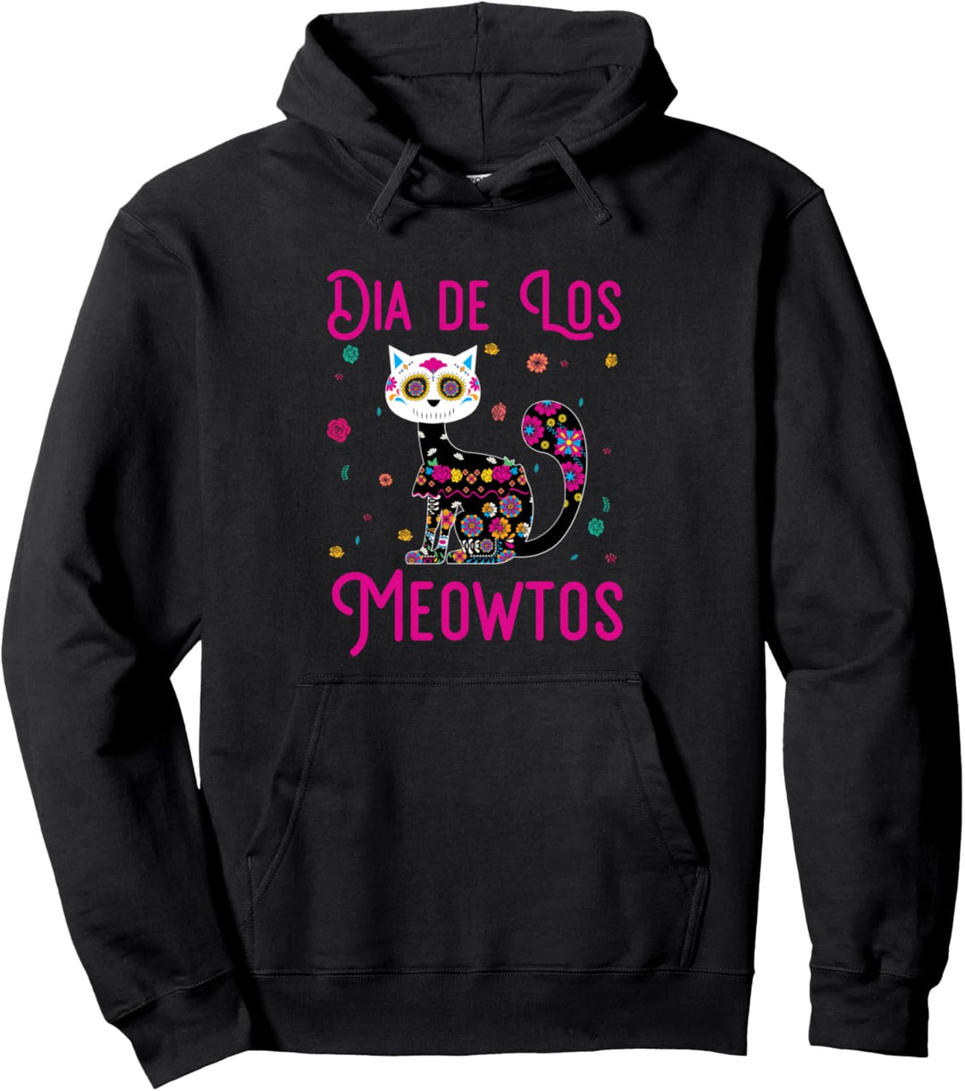 Dia De Los Meowtos / Muertos Geschenk Skelett Katze Pullover Hoodie