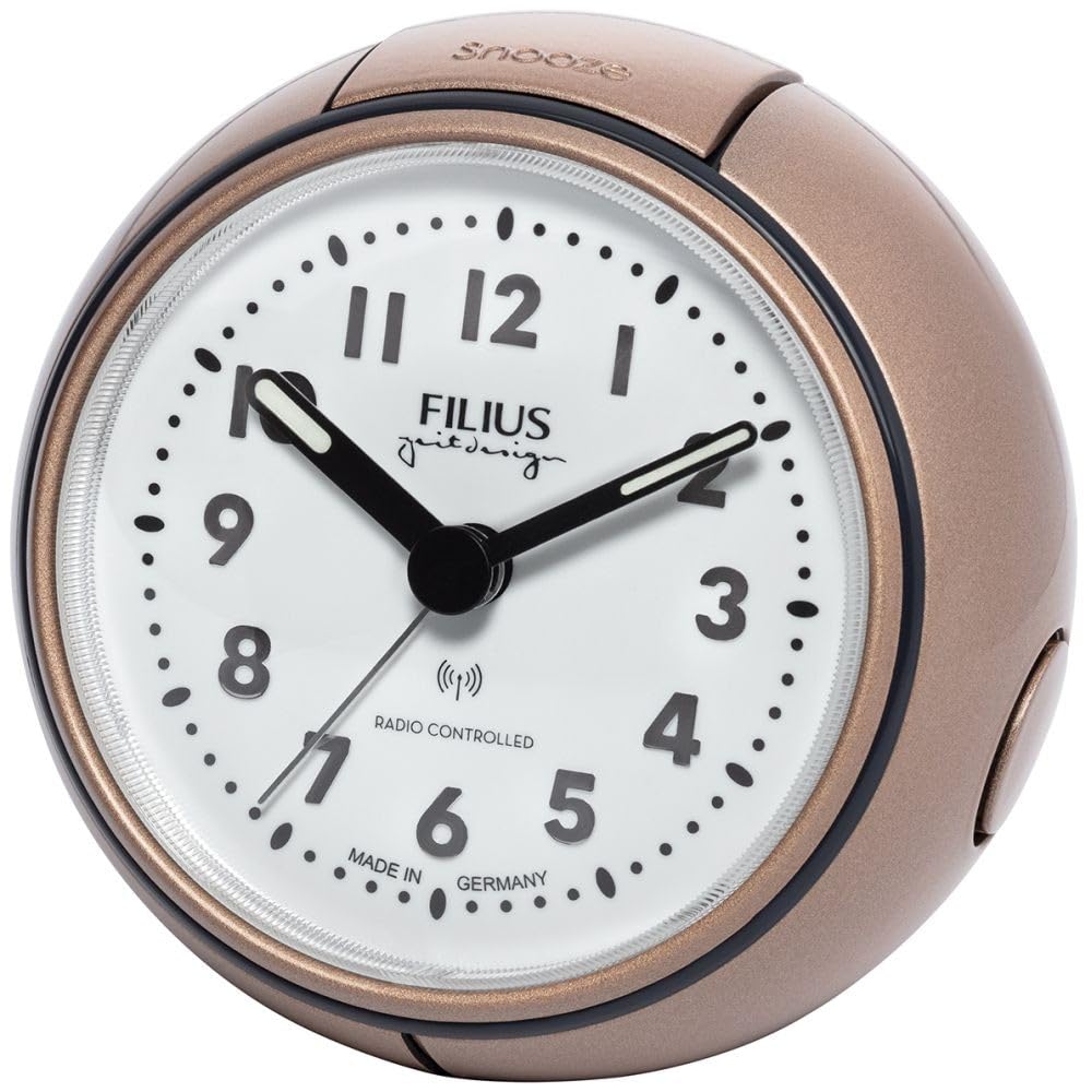 Filius 0544-18 Funk-Wecker Roségold-Metallic