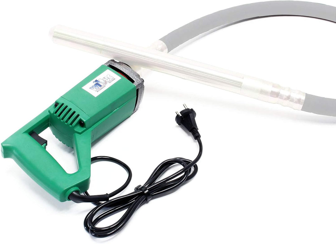 Wiltec Elektro Einhand Betonrüttler 580W, Betonverdichter für Ø 35 mm Rüttelflasche, Rüttelmotor 560