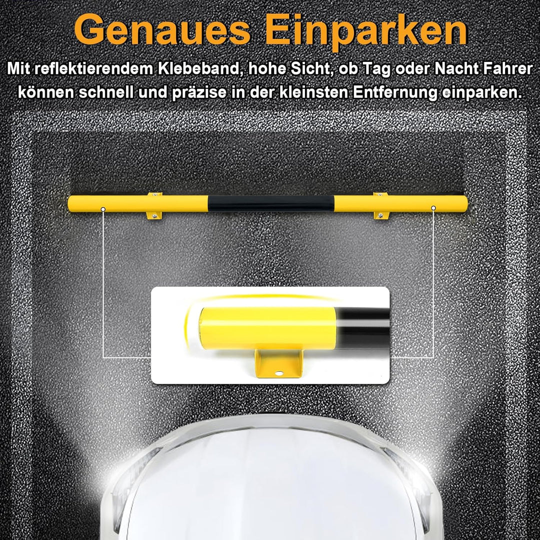 NAIZY Radstopper 1er Metall Parkstopper Parkplatzbegrenzung 180x8x9cm Parkplatzmarkierung mit Dehnsc