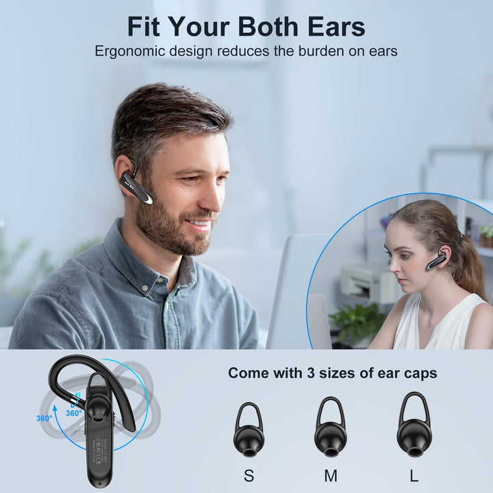 New Bee Bluetooth Headset Wireless Freisprech Telefon Bluetooth-Headset mit Mikrofon für iPhone Sams