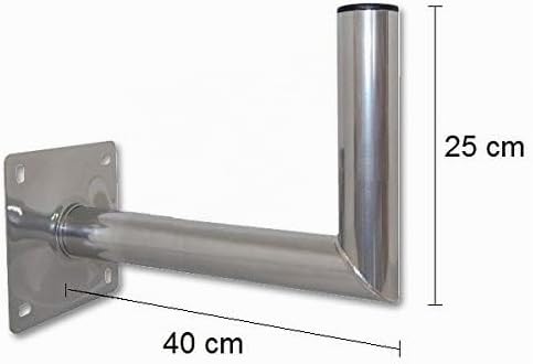 Wandhalter 40 cm aus Stahl mit ALU- VERZINKTER Oberfläche - TÜV geprüft 40 x 25