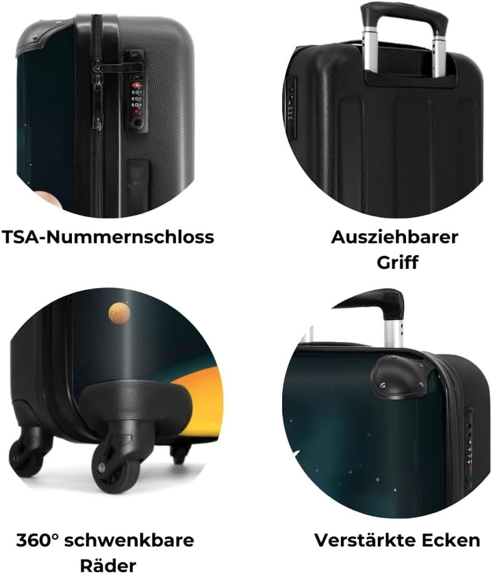 NoBoringSuitcases.com® Kinderkoffer Jungen, 67 cm - 72 L - Reisekoffer mit Rollen Gross - Hartschale