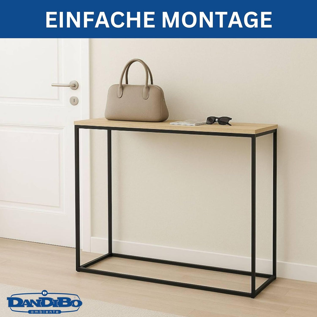 DanDiBo Konsolentisch Schmal Metall Modern 100x80x30 cm Sideboard Beistelltisch 96636 Ablagetisch Fl