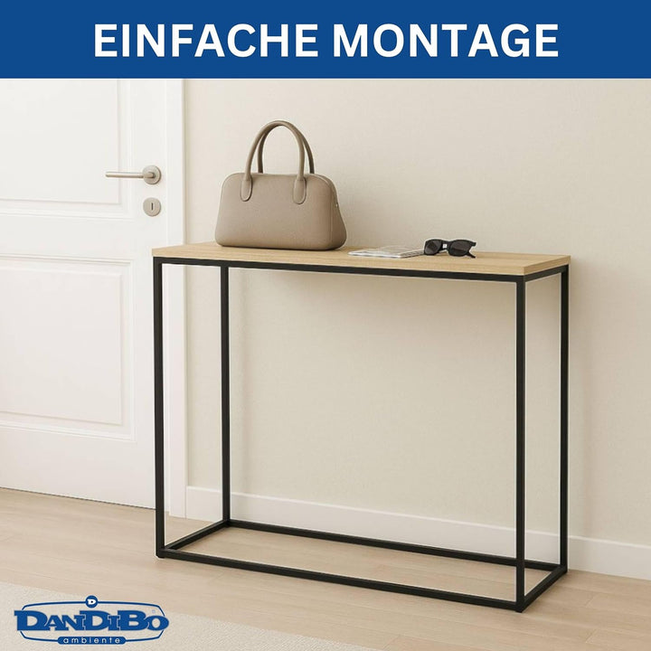 DanDiBo Konsolentisch Schmal Metall Modern 100x80x30 cm Sideboard Beistelltisch 96636 Ablagetisch Fl