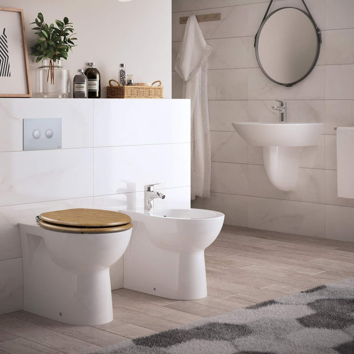 eSituro Toilettendeckel,mit Absenkautomatik, Klodeckel MD Holz Premium WC Sitz,Klobrille einfache Bo