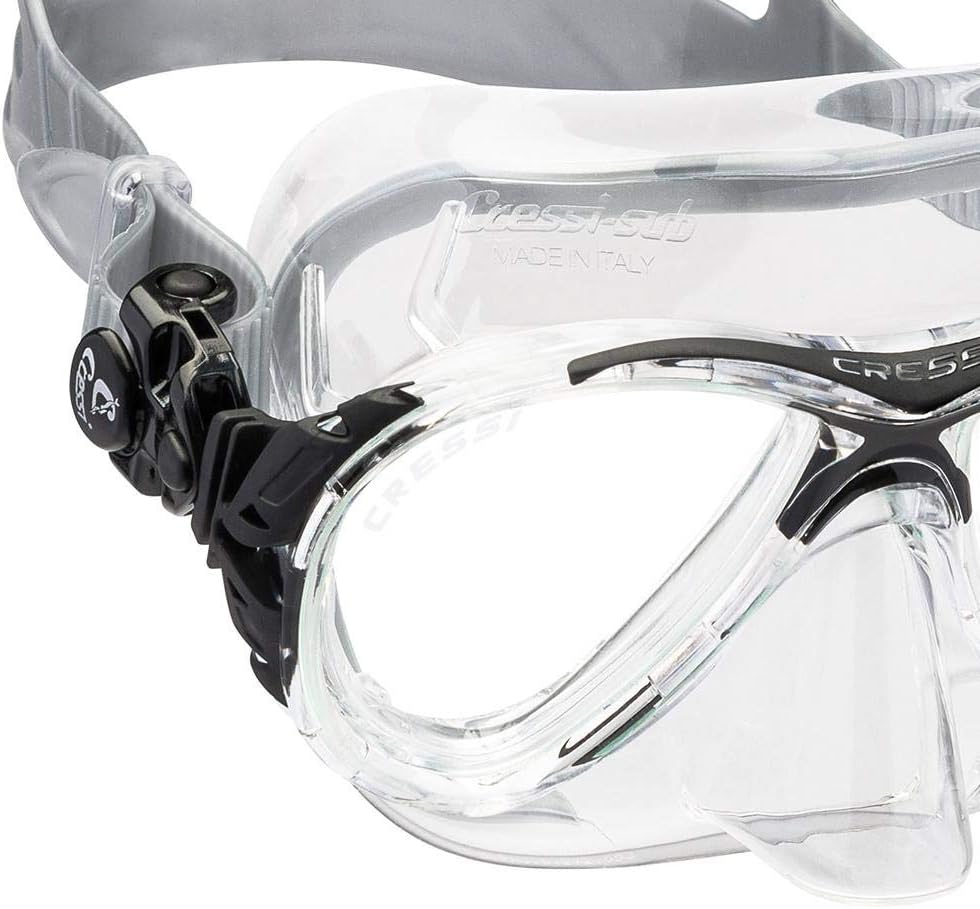 Cressi Tauchmaske Eyes Evolution Crystal (Made in Italy) clear/rot, clear/rot