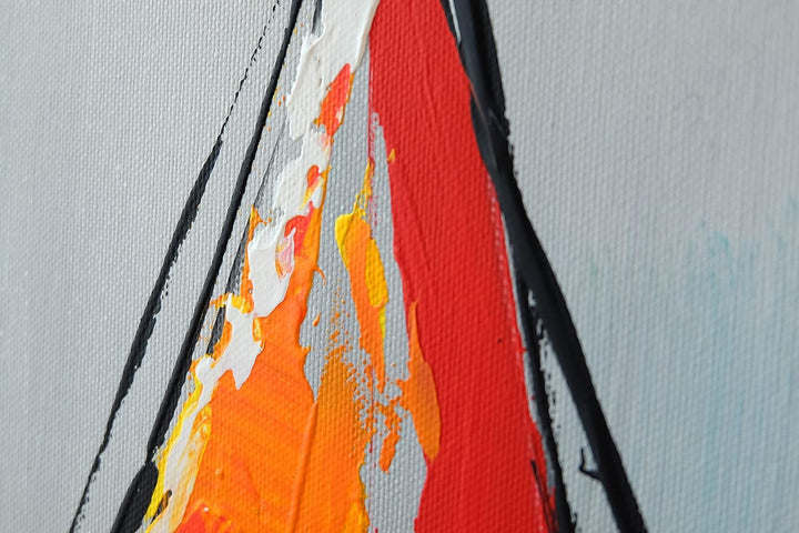 Monica Mirafiori I 100% HANDGEMALT I Gemälde Segelboote 100x50cm | Gemälde Handgemalt | Acrylgemälde