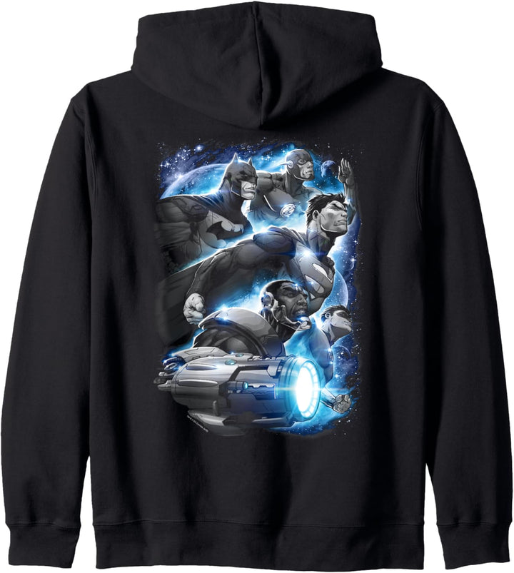 Justice League Atmospheric Black &amp; White Kapuzenjacke
