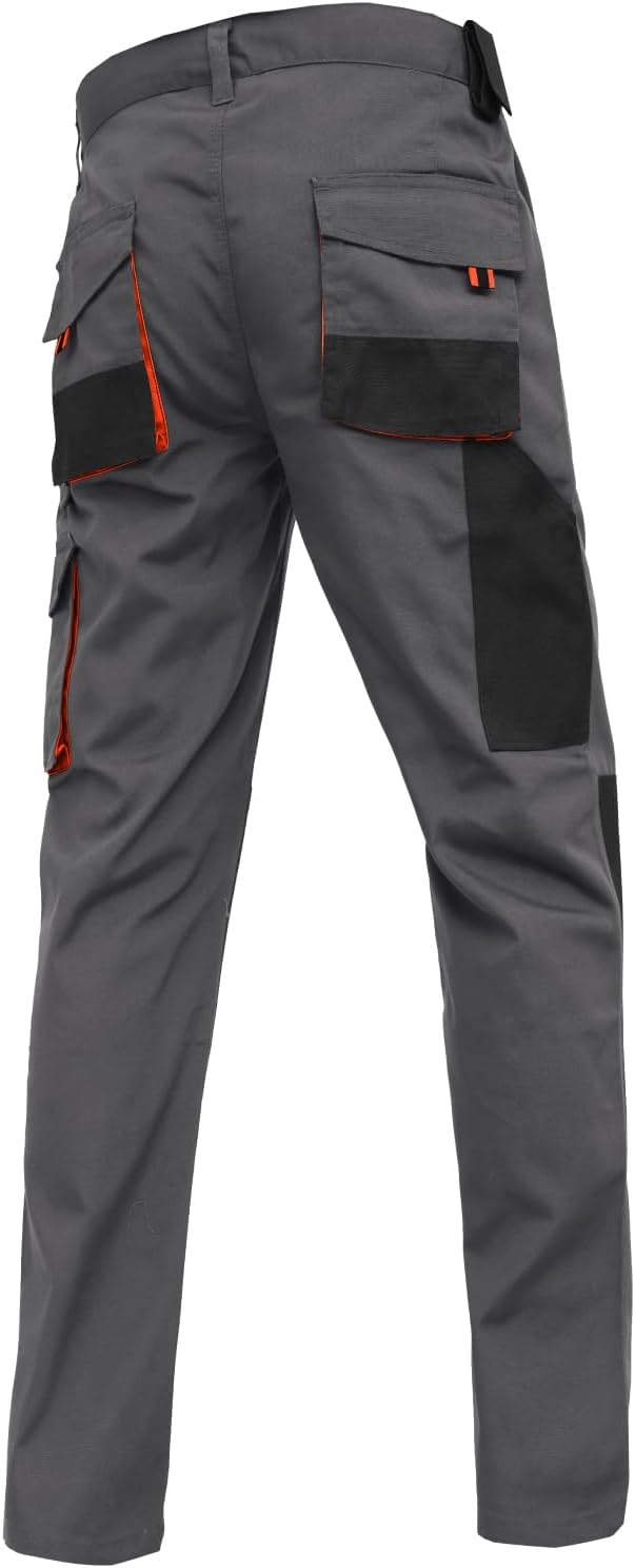 WORK IDEA Herren-Arbeitshose mit Oxford-Knietaschen, strapazierfähigem Canvas XXL Braun, XXL Braun