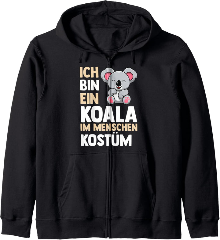 Ich bin ein Koala im Menschen Kostüm Kapuzenjacke