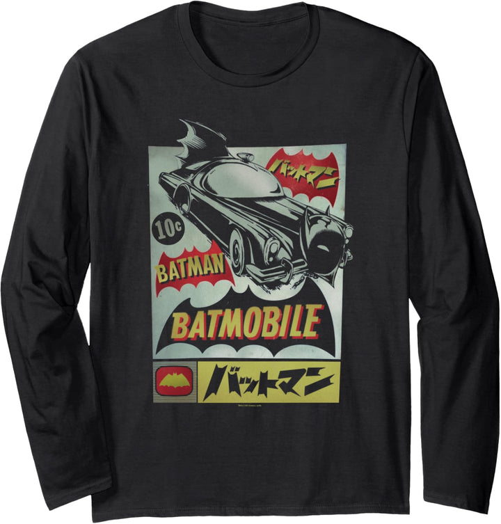 Batman Vintage Batmobile Ad Langarmshirt