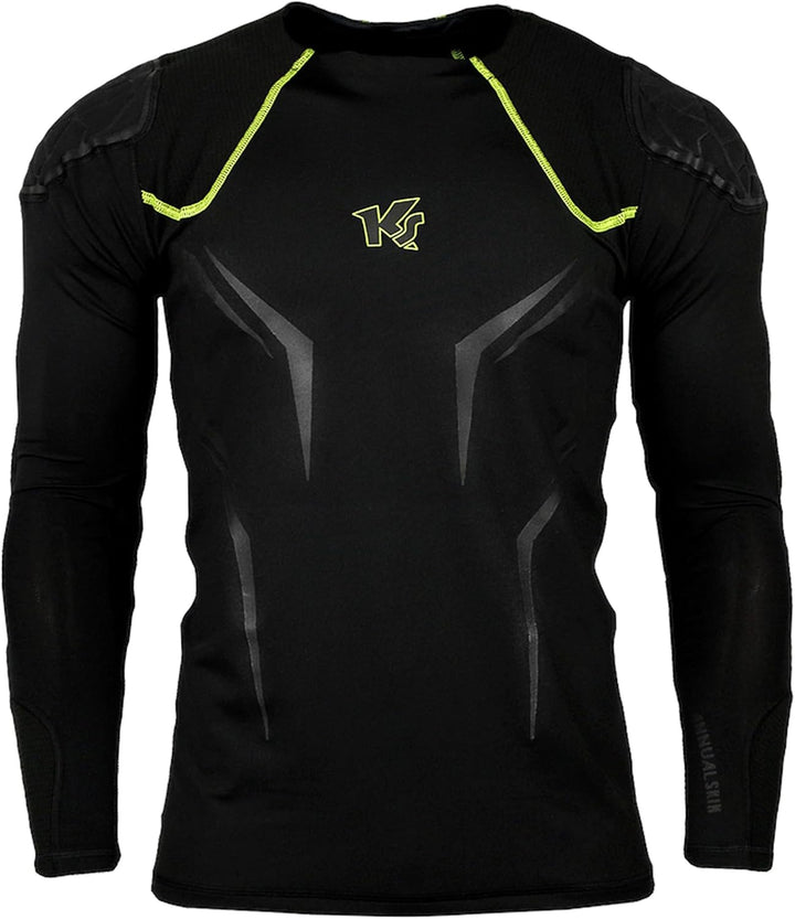 KEEPERsport PowerPadded Longsleeve Underwear Shirt Herren 140 Schwarz/Gelb, 140 Schwarz/Gelb