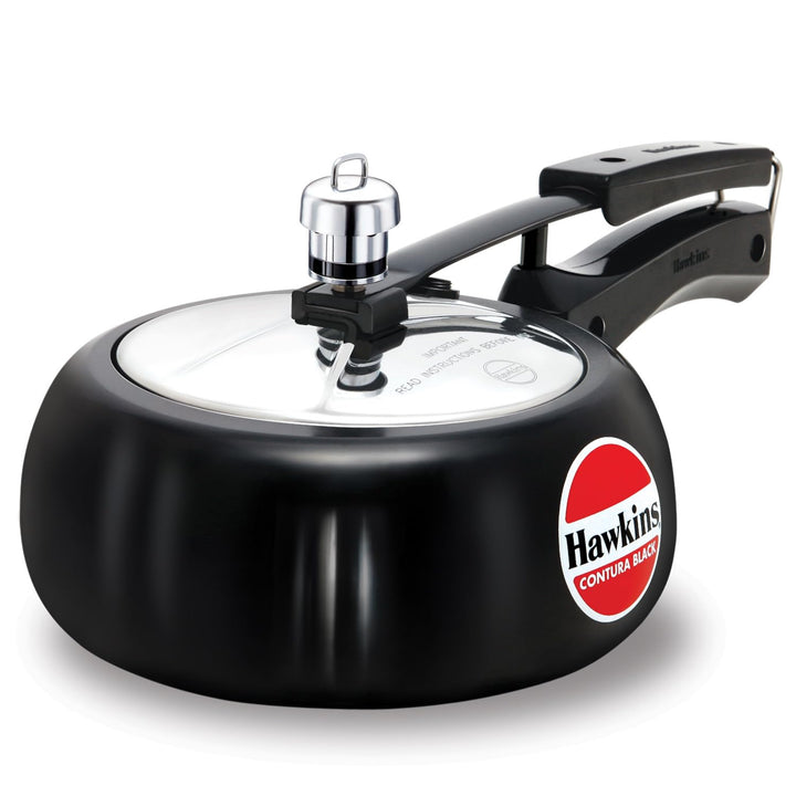 Hawkins CB20 Schnellkochtopf harteloxiert, 2 Liter, Contura Schwarz 2-Liter, 2-Liter