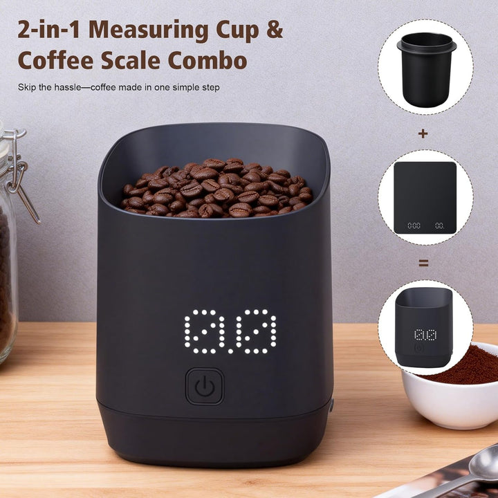 Digitales Dosierbecher mit LED-Display,Kaffee Waage Digital,Type-C Wiederaufladbare Espresso Waage m