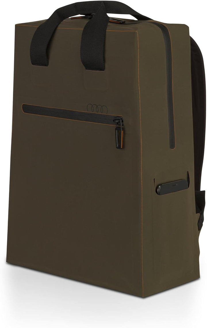 Audi 3152201800 Rucksack Tasche Tragetasche Backpack, Ringe Logo, grün