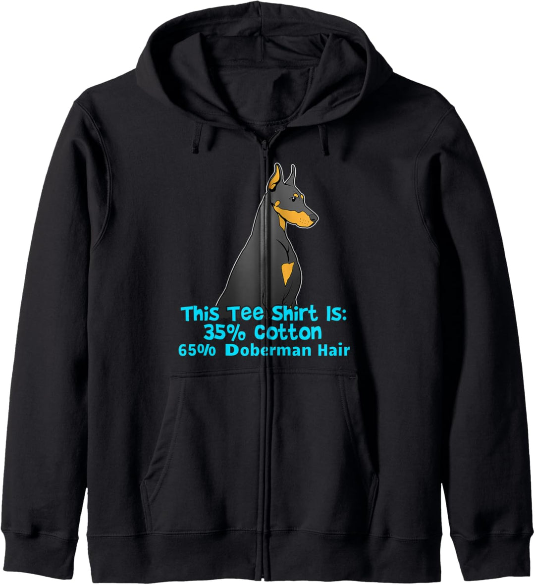 Lustiges Dobermann-Geschenk Dobermann-Pinscher-Haar Kapuzenjacke