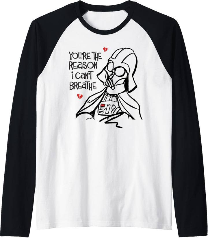 Star Wars Darth Vader Broken Hearts Anti-Valentine's Day Raglan