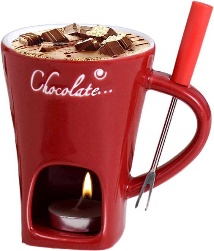 Schokoladenfondue-Set | 200ml Keramik Schokoladenfondue Tasse | Mehrzweck Chocolate Fondue Set Mit G